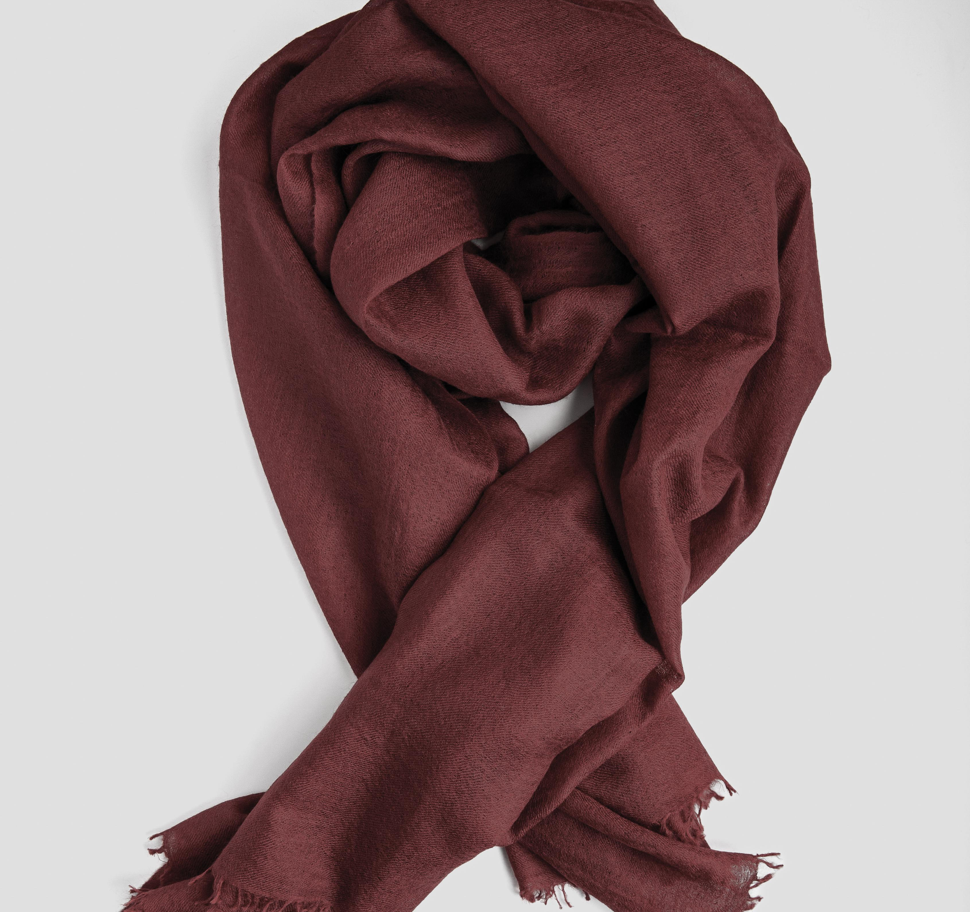 Brown scarf on a white background