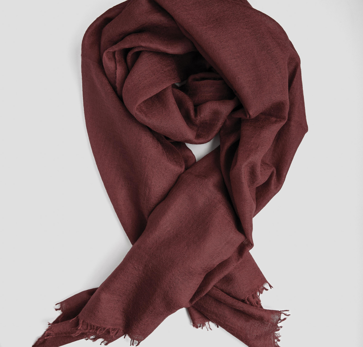 Nepale Crimson cashmere pashmina scarf