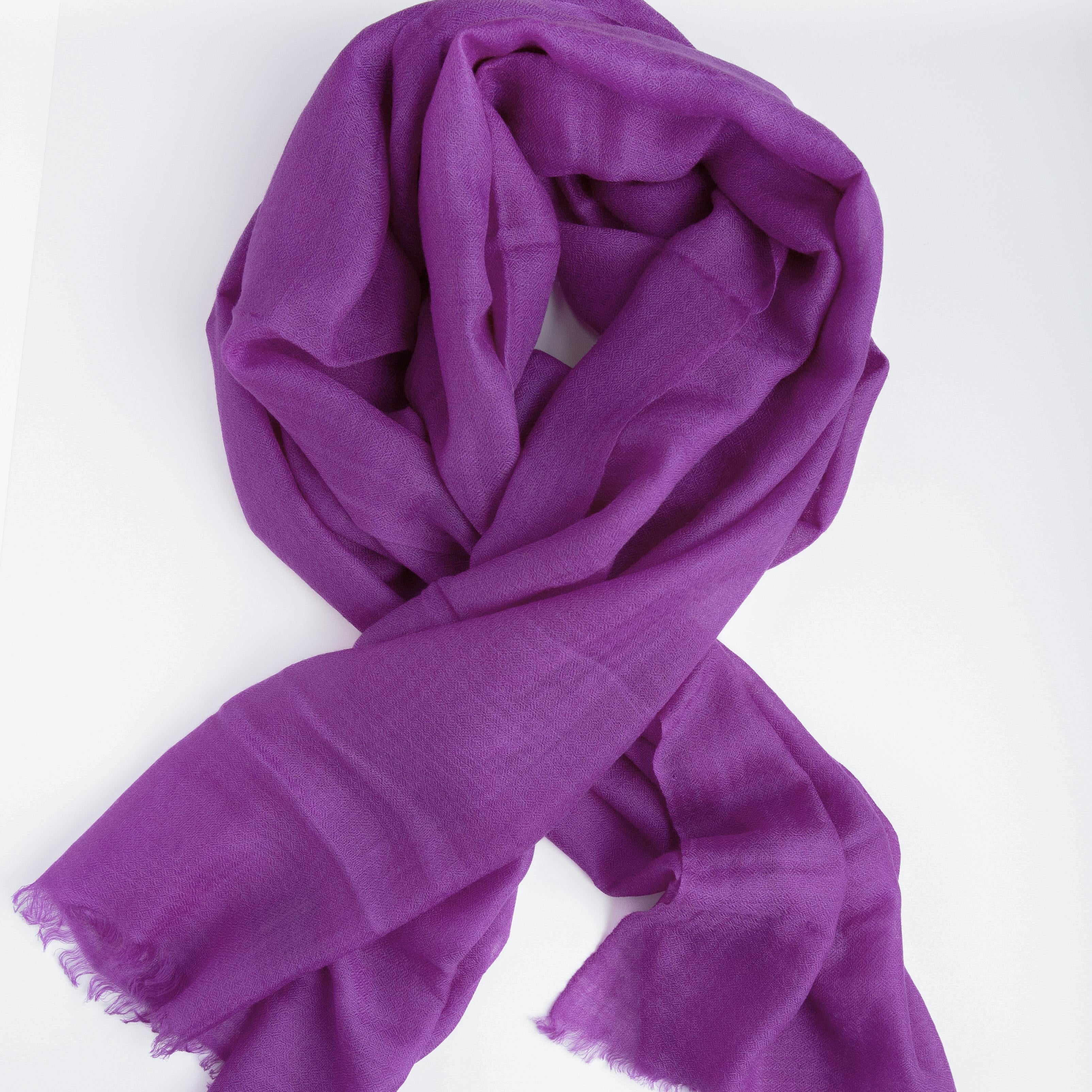 Purple scarf on a white background