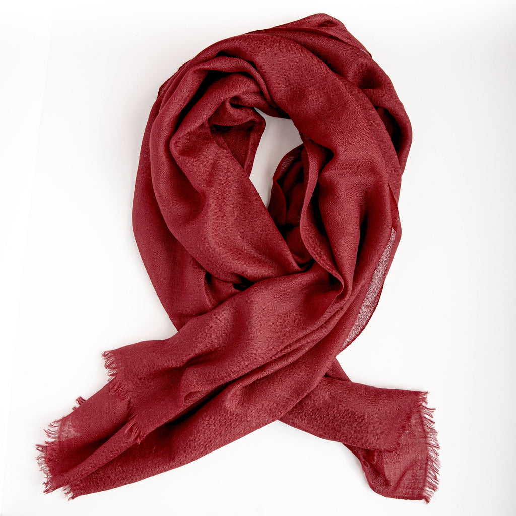 Red scarf on a white background